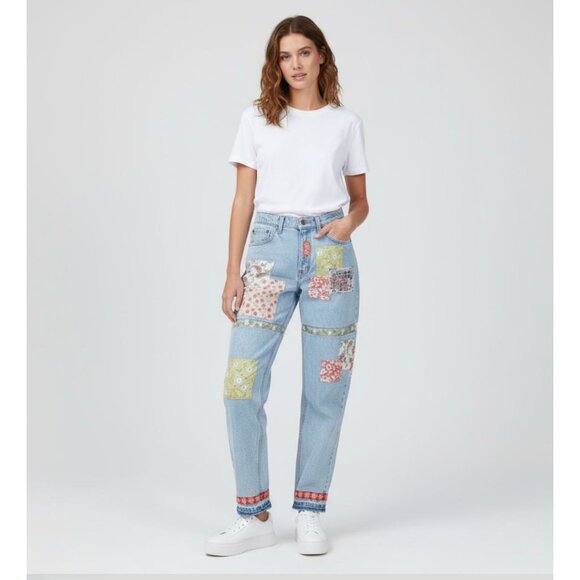 VTG Custom Patchwork LEVIS Jeans Angelina Vanelli Boho Embellishments Design - Picture 3 of 16